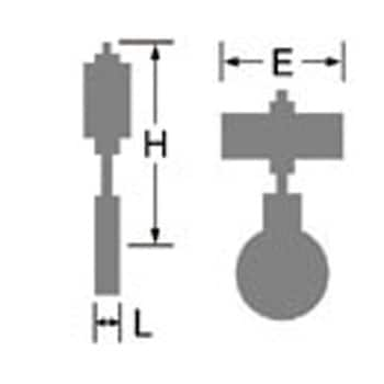 アルミ製空圧バタフライバルブ(ロングネックタイプ) キッツ(KITZ