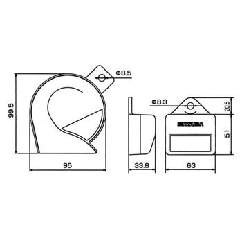 MBW-2E23R アリーナⅢ ミツバサンコーワ 1セット(2個) MBW-2E23R