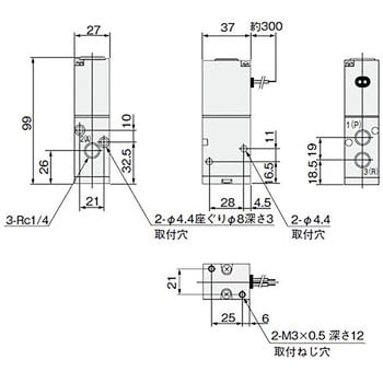 200E1-39 AC100V 電磁弁200シリーズ 1個 コガネイ 【通販サイトMonotaRO】