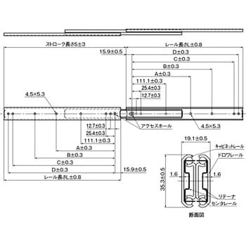 FBL35D+508L スライドレール FBL35D形 1本 THK 【通販サイトMonotaRO】