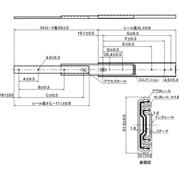 スライドレール FBL51H形 THK
