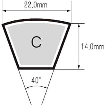 C165 e-POWER Vベルト ラップドノッチドタイプ C形 1本 三ツ星ベルト