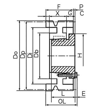 マックスターウエッジプーリ 5V 三ツ星ベルト