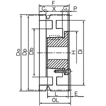 マックスターウエッジプーリ 5V 三ツ星ベルト