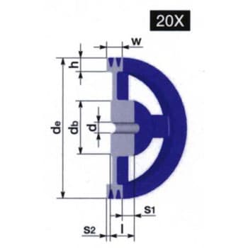 300A2 JIS Vプーリー A-2 1個 鍋屋バイテック(NBK) 【通販サイトMonotaRO】