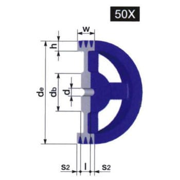 224A3F JIS Vプーリー A-3 1個 鍋屋バイテック(NBK) 【通販サイト