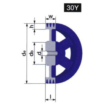 400A3F JIS Vプーリー A-3 1個 鍋屋バイテック(NBK) 【通販サイト