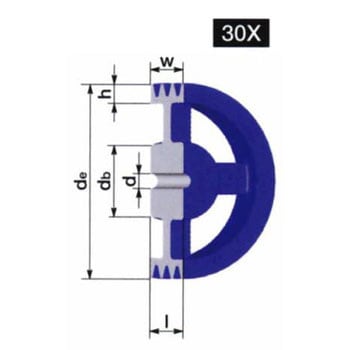 224B3F JIS Vプーリー B-3 1個 鍋屋バイテック(NBK) 【通販サイト