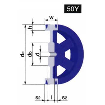 375B5 JIS Vプーリー B-5 1個 鍋屋バイテック(NBK) 【通販サイトMonotaRO】