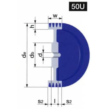 285D4 JIS Vプーリー D-4 1個 鍋屋バイテック(NBK) 【通販サイトMonotaRO】