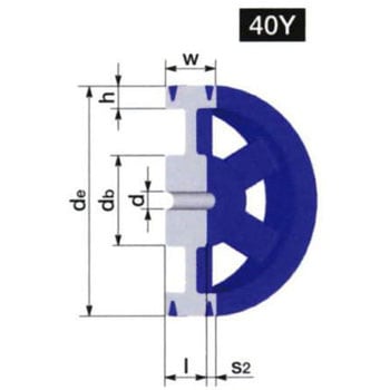 630D6 JIS Vプーリー D-6 1個 鍋屋バイテック(NBK) 【通販サイトMonotaRO】