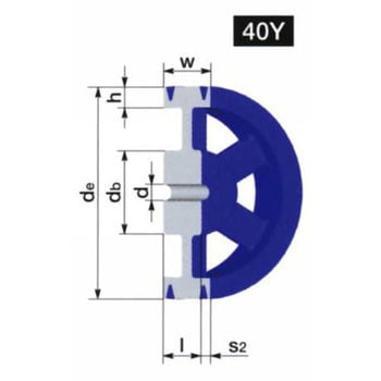 710-5V-8 ウェッジプーリー 5V形 1個 鍋屋バイテック(NBK) 【通販