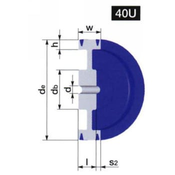 400-8V-8 ウェッジプーリー 8V形 1個 鍋屋バイテック(NBK) 【通販