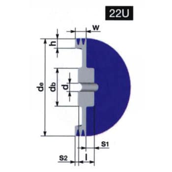 5A2 標準 Vプーリー A-2 1個 鍋屋バイテック(NBK) 【通販サイトMonotaRO】