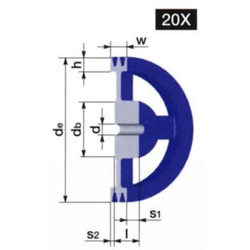 12B2 標準 Vプーリー B-2 1個 鍋屋バイテック(NBK) 【通販サイトMonotaRO】