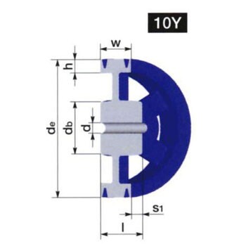 NBK 鍋屋バイテック ウェッジプーリー 315-8V-10 :NBK-315-8V-10:伝