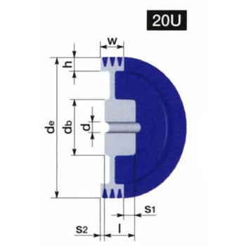 212-5V-3 ウェッジプーリー 5V形 1個 鍋屋バイテック(NBK) 【通販