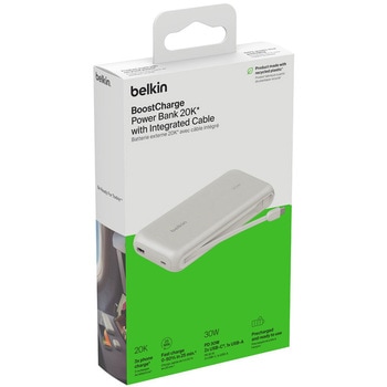 BoostChargePD 30W Power Bank20000mAh ケーブル内蔵モバイルバッテリー BELKIN(ベルキン)