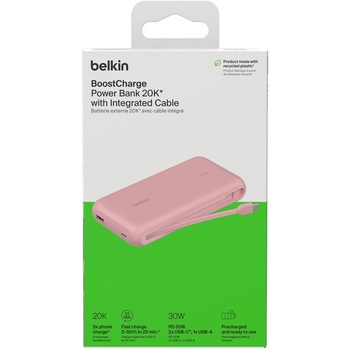 BoostChargePD 30W Power Bank20000mAh ケーブル内蔵モバイルバッテリー BELKIN(ベルキン)