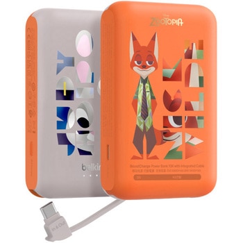 BoostCharge 20W ケーブル内蔵 モバイルバッテリー10000mAh ズートピア BELKIN(ベルキン)