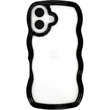 Wavy Case for iPhone 16 (black) ユニケース