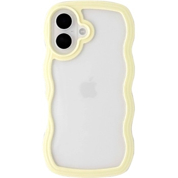 Wavy Case for iPhone 16 (yellow) ユニケース