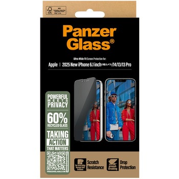 iPhone 16e / iPhone 14 /  iPhone 13 Pro / iPhone 13 PanzerGlass Screen Protector Privacy UWF JPN PanzerGlass