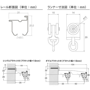 【ケース出荷】定尺カーテンレール エリート店頭セット TOSO