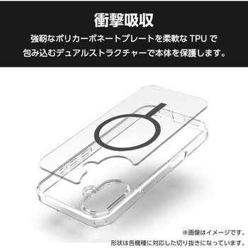 Google Pixel 9a ケース ハイブリッド 衝撃吸収 磁気装着ワイヤレス充電対応 ストラップホール付 - エレコム