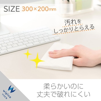 ウェットティッシュ クリーナー 20枚入り 大判 厚手 帯電防止 アルカリ電解イオン水 エレコム