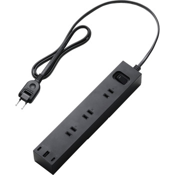 延長コード 電源タップ USB ( コンセント 6口 USB Type-C ×2 USB-A ×1 ) PD 30W マグネット 雷ガード エレコム