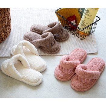 ふんわりパイルの低反発5本指スリッパ アルファックス