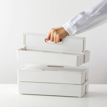 かるコン 収納ケース ホワイト M 日東