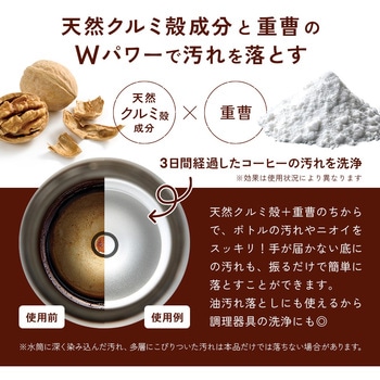 クルミと重曹の力でボトル洗浄 アイメディア