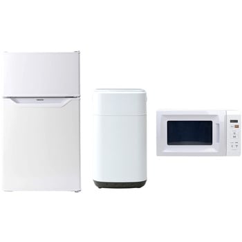 【家電セット】3点セット (86L冷蔵庫 3.8kg洗濯機 17Lレンジ) - YAMAZEN(山善)