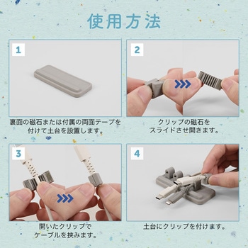 sofumo マグネットケーブルクリップ  シリコン ケーブル収納 MOTTERU
