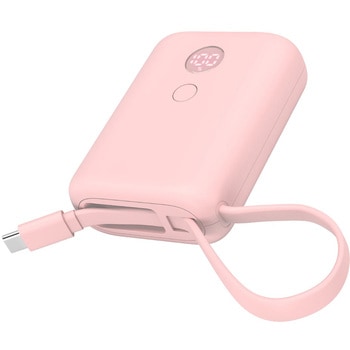 USB-Cケーブル一体型モバイルバッテリー 10000mAh 残量表示ディスプレイ PD35W入出力 PSE適合製品 MOTTERU