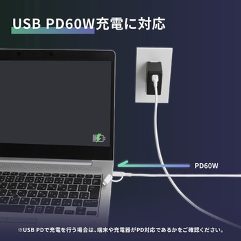 やわらか超タフで断線に強い 耐屈曲10万回以上 PD60W充電対応USB Type-C to Type-C/Lightning 2in1ケーブル OWLTECH(オウルテック)