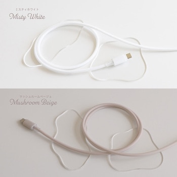 シースルー素材採用 耐屈曲5万回 急速充電3A/データ転送USB Type-A to USB Type-C シリコンケーブル Mignonne(ミニョン) OWLTECH(オウルテック)