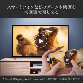 Type-Cスマホを大画面で観る ミラーリング&マルチディスプレイ対応4K/60Hz対応 USB Type-C to HDMI Type-Aケーブル OWLTECH(オウルテック)
