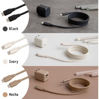 柔らかく磁力でまとまる PD60W充電/データ転送対応USB Type-C to USB Type-C シリコンマグネットケーブル OWLTECH(オウルテック)