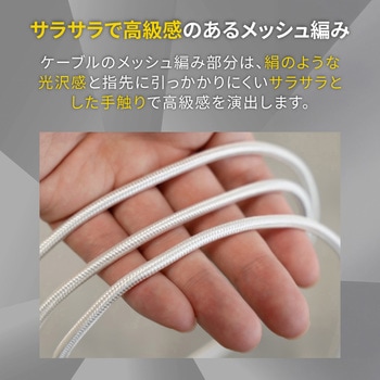 超タフで断線に強い 耐屈曲10万回以上 最大PD60W充電対応Type-A/USB Type-C to USB Type-C 2in1ケーブル OWLTECH(オウルテック)