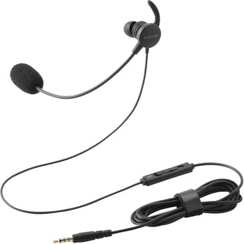ヘッドセット 片耳 有線 3.5mm 接続 カナル型 マイク付き 高音質 音量調整 ミュート機能 エレコム