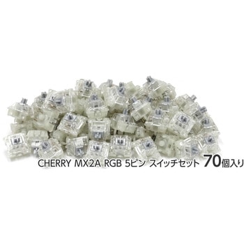 FILCO CHERRY MX2A RGB 5ピンスイッチ スピードシルバー軸 70個セット FILCOパッケージ クリア筐体(RGB用)FKSW70CH/MSS-R ダイヤテック