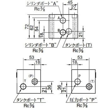 MMC-01-1-40 モジュラー弁用ベースプレート 1個 油研工業 【通販サイト