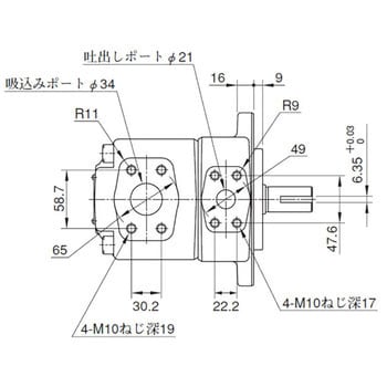 PV2R2-47-L-RAA-41 PV2R形単段ポンプ 1個 油研工業 【通販モノタロウ】