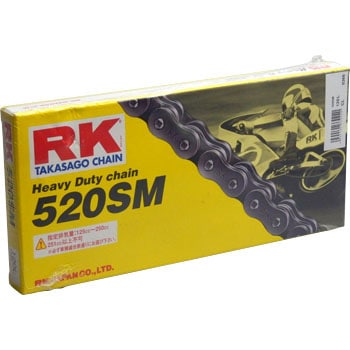520SM-120L ノンシールチェーン520(STD 鉄色) 1本 RK JAPAN 【通販 