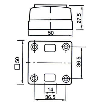 DC1171(W) 20A125V兼用露出コンセント 東芝ライテック 送りなし 極数2P