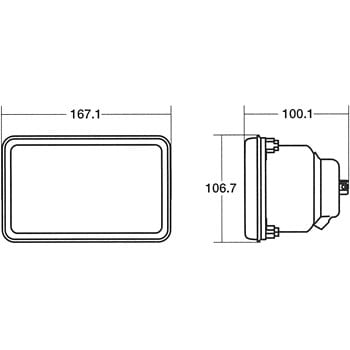 001-3059 角型ハロゲンヘッドランプ(替球式) 1個 STANLEY(スタンレー