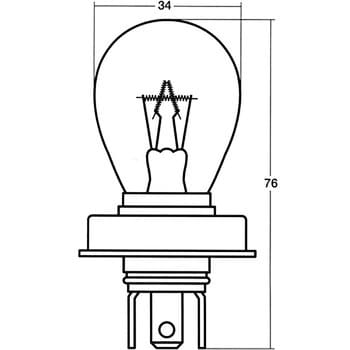 ヘッドランプ・フォグランプ用電球(つば付ダブル) 24V STANLEY